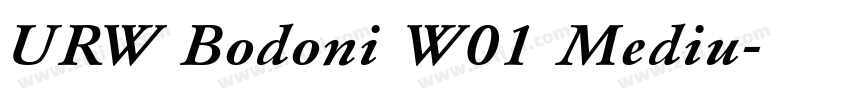 URW Bodoni W01 Mediu字体转换